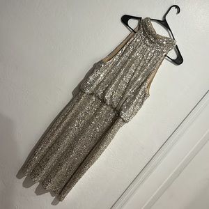 Eliza J Silver Sequin Dress